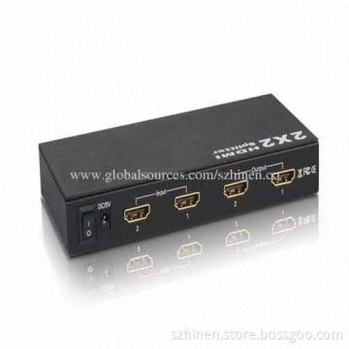HDMI Amplifier Splitter, Input Could be Switched between Two HDMI Sources, Up to 225MHz Bandwidth